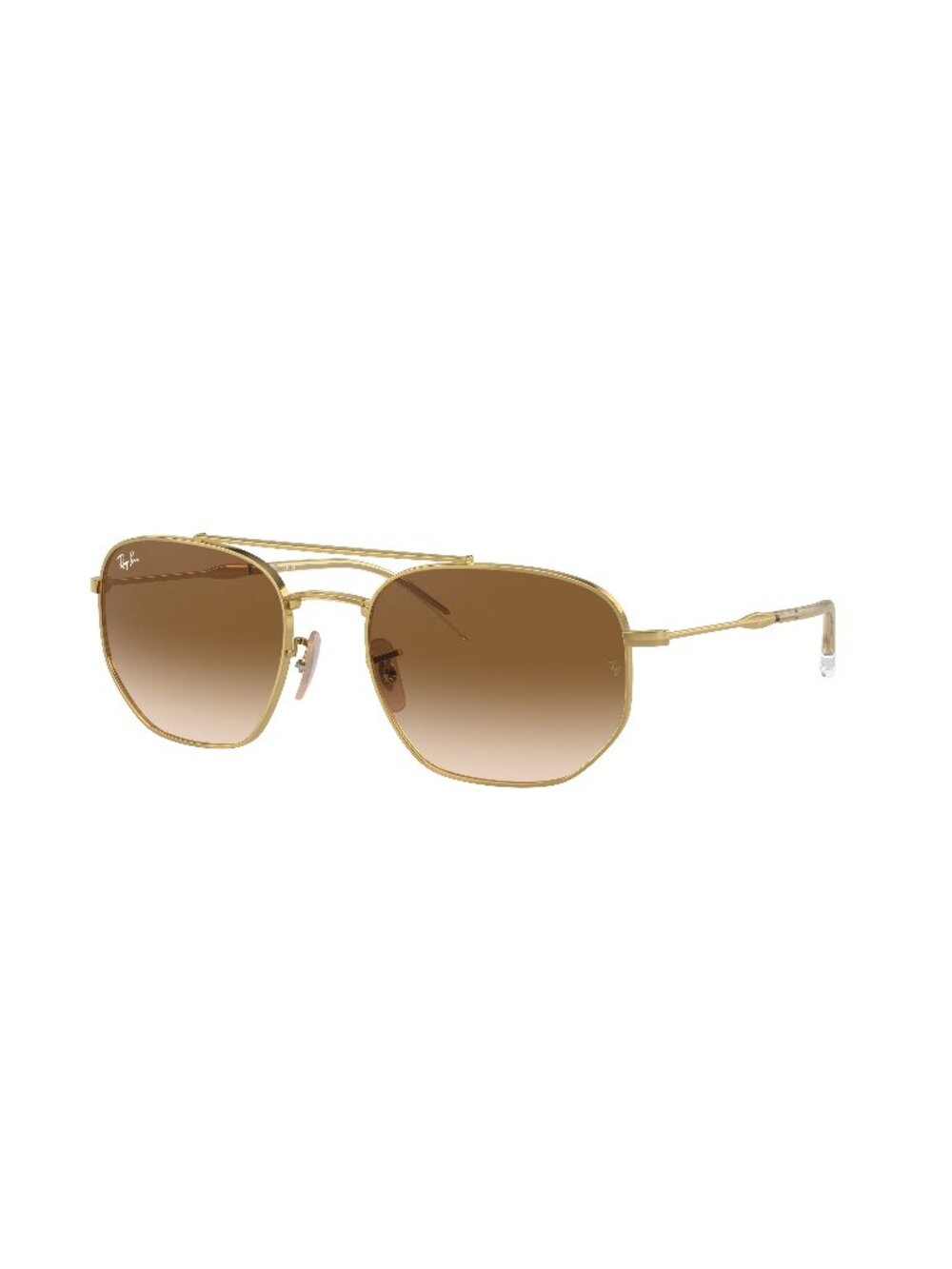 New Ray-Ban Unisex Sunglasses Gold Aviator Brown Lens Metal Frame Ray Ban RB3707
